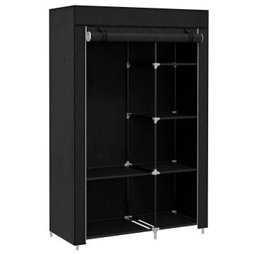 Тканевый шкаф Homcom 103x43x162,5см, черного цвета