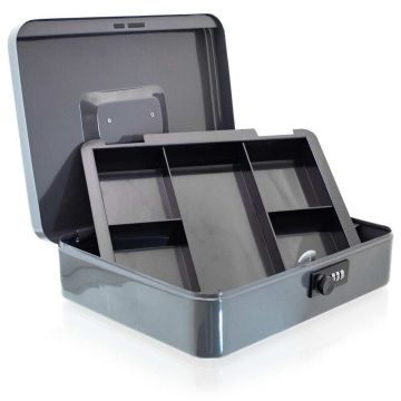 Metal money box, 5 coin compartments, 300 × 240 × 90 mm