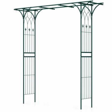 Metalinė sodo arka, Juoda, 205 × 52 × 205 cm