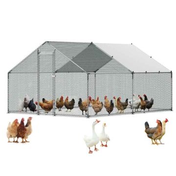 Metal chicken coop VEVOR JD342, 1 door, 3 × 4 × 2 m