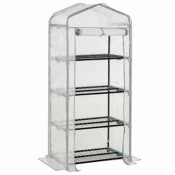 Mini greenhouse, 4 shelves, 70 × 160 × 50 cm