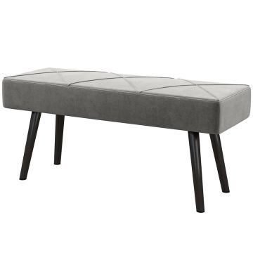 Мягкая скамья Homcom 100x36x45см, серо-черного цвета