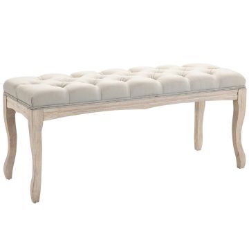 Мягкая скамья Homcom 110x40x48см, песочного цвета