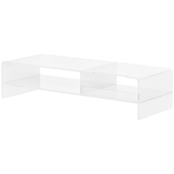 Monitor stand, with keyboard compartment, 50.8 × 19 × 12 cm
