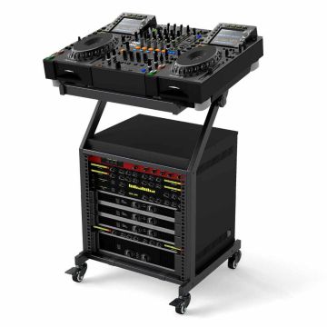 Muzikos įrangos stovas, dviejų sluoksnių, 23.5 × 20 × min. 28.5 col