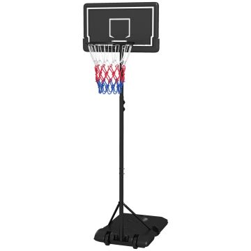 Vaikiškas krepšinio lankas su stovu Sportnow 74x74x250cm., juodos spalvos