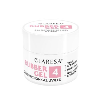 Nail gel Claresa Rubber Gel, 4, 12 g, Pink