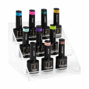 Nail polish stand ACTIVESHOP, 3 shelves, 14.7 × 12.5 × 11.3 cm
