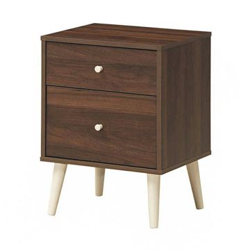 Naktinis staliukas, 2 stalčiai, 45,72 × 40,64 × 62,23 cm