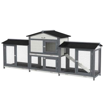 Cage for small animals, with running area, 230 × 53 × 93.5 cm