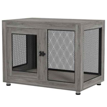 Клетка для собаки PawHut 94x60x71,5 см, серо-чёрная