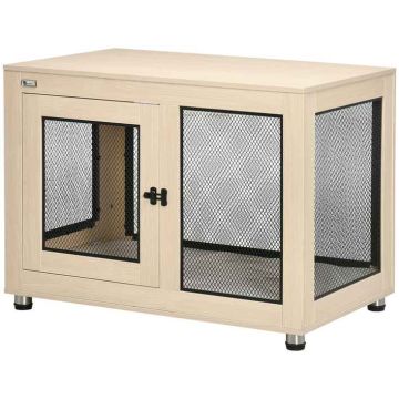 Клетка для собаки PawHut 94x60x71,5см, светло-коричневого/черного цвета