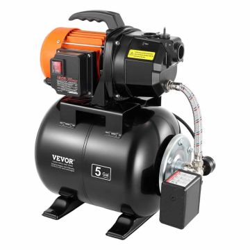 Shallow well pump VEVOR FSGP1200CFe-1, with 19 l pressure tank, 50 × 53 × 31 cm