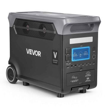 Nešiojama elektrinė stotis VEVOR LW3000, 3000 W, 3072 Wh, 13 prievadų, 609 × 294 × 457 mm