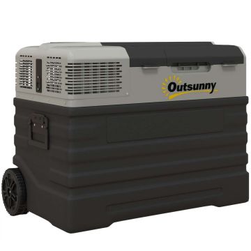 Portable compressor refrigerator, 56 l, -20℃ to 20℃, 69x43x54 cm, black/gray