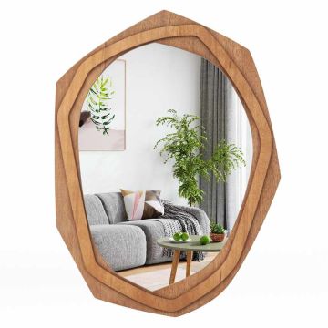 Netaisyklingos formos sieninis veidrodis, 35 × 26 col