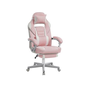 Игровое кресло 70x70x126см., белое/розовое