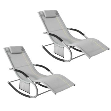 Набор из 2 качающихся кресел 63x145x86см., различных цветов