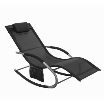 Кровать 62x158x86см., черного/серебристого цвета