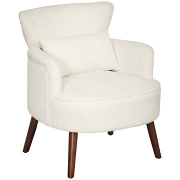 Fotelis Homcom 69x69,5x78cm., kreminės/rudos spalvos