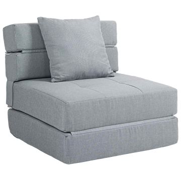 Fotelis-lova Homcom 70x70x61cm., pilkos spalvos