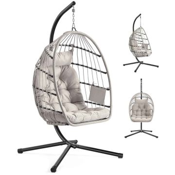 Pakabinama kėdė su stovu SONGMICS GDC050WZ01, 98 × 103 × 195 cm