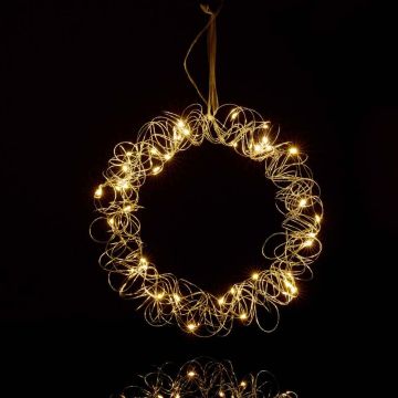 Pakabinamas LED šviesos žiedas Relaxdays, Sidabrinė, Ø 30 × 4 cm