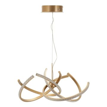 Pakabinamas LED šviestuvas CELTIC, Auksinė/balta, Ø 62 × 120 cm