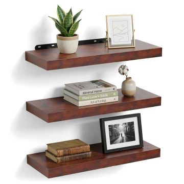 Pakabinamos lentynos Relaxdays 10052695_8411, 3 vnt, 50 × 4 × 23 cm