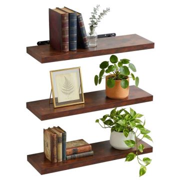 Pakabinamos sieninės lentynos, 3 vnt., universalios, balta