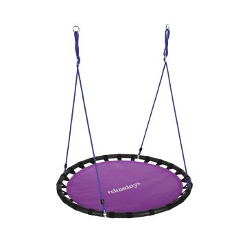Pakabinamos sūpynės Relaxdays 10026652_51, lizdo formos, Ø 120 × 5,5 cm