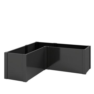 Raised bed, 562 l, Black, 150 × 150 × 55 cm