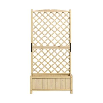 Raised bed, with trellis, 90 × 44.5 × 180 cm