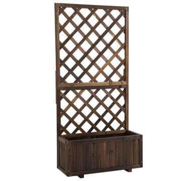 Pakelta lysvė su grotelėmis Outsunny 72,5x31,5x149,5cm., rudos spalvos