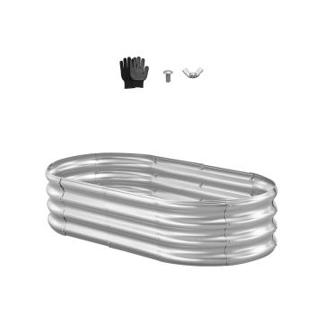 Высокая грядка VEVOR GM61003-120X60X27CM, овальная, 120 × 60 × 29 см