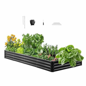Высокая грядка VEVOR GM61010-240X120X28CM, Серый, 240 × 120 × 290 мм