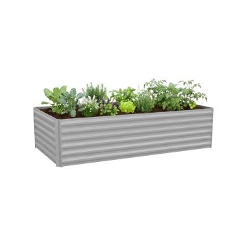 Pakelta žolelių lysvė Relaxdays, be dugno, 240 × 57 × 90 cm