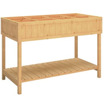 Raised planter, 8 compartments, 110 × 76 × 46 cm