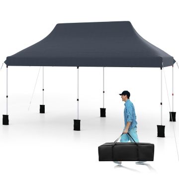 Tent for 15-20 people, quick-assembled, black