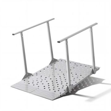 Ramp VEVOR JJLXMKPDSFS001, with double handrails, 1140 × 850 × 705 mm