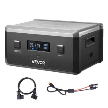 Additional battery VEVOR Q2400BP, 2160 Wh, Black/Gray, 38.7 × 27 × 19.6 cm