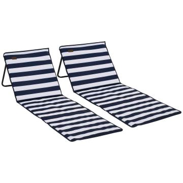 Beach loungers, 2 pcs, 142 × 51 × 40 cm