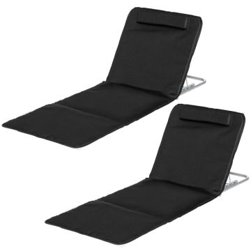 Beach lounger, 2 pcs, 134 × 48 × 33–43 cm