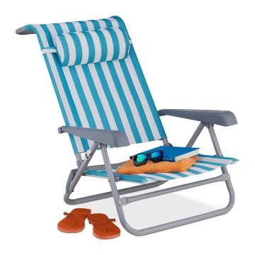 Paplūdimio gultas Relaxdays 10035904.0, 8 padėtys, 59 × 78 × 85 cm