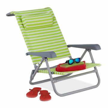Paplūdimio gultas Relaxdays 10035905.0, 8 padėtys, 59 × 78 × 85 cm