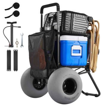 Beach trolley VEVOR 30023-SIS, 725 × 790 × 855–1150 mm