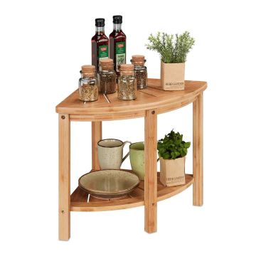 Pastatoma kampinė lentyna Relaxdays 10045682.0, 2 lentynėlės, 55 × 42 × 39,5 cm