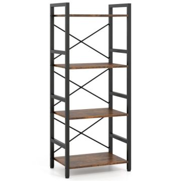 Отдельно стоящий стеллаж для книг, 4 яруса, 41,5 × 100 × 27,5 см