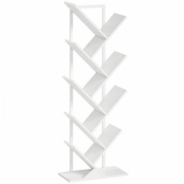 Напольный стеллаж Aosom, 9 полок, 50 × 136 × 24 см