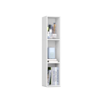 Напольный книжный стеллаж VASAGLE Custos, 3 уровня, Белый, 20 × 94,8 × 24 см